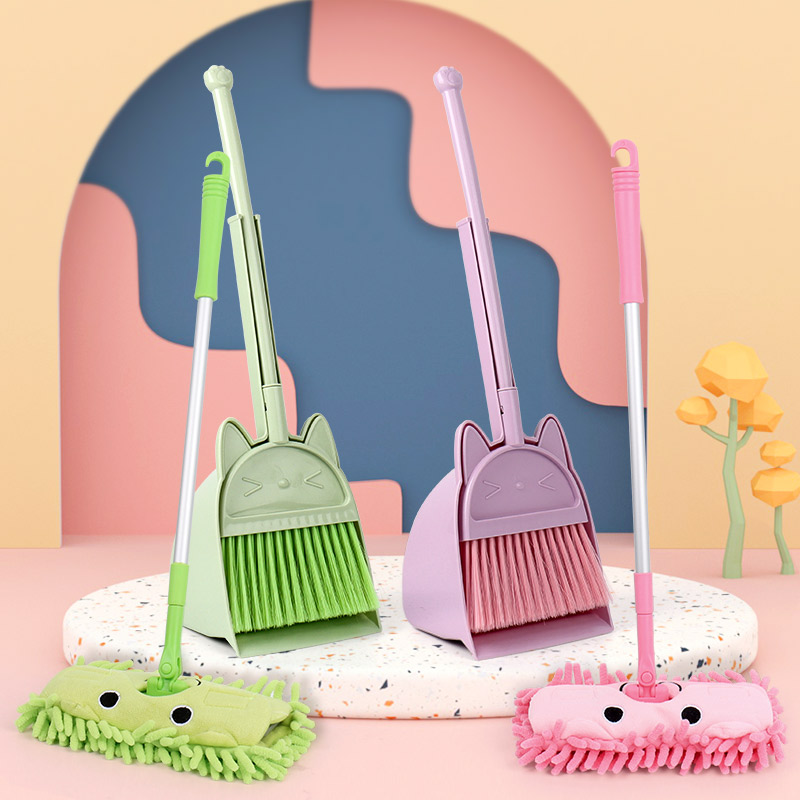 Mini small broom baby children combinations of three sets of toys sweeping mop devinators Home sweeping the dustpan suit-Taobao