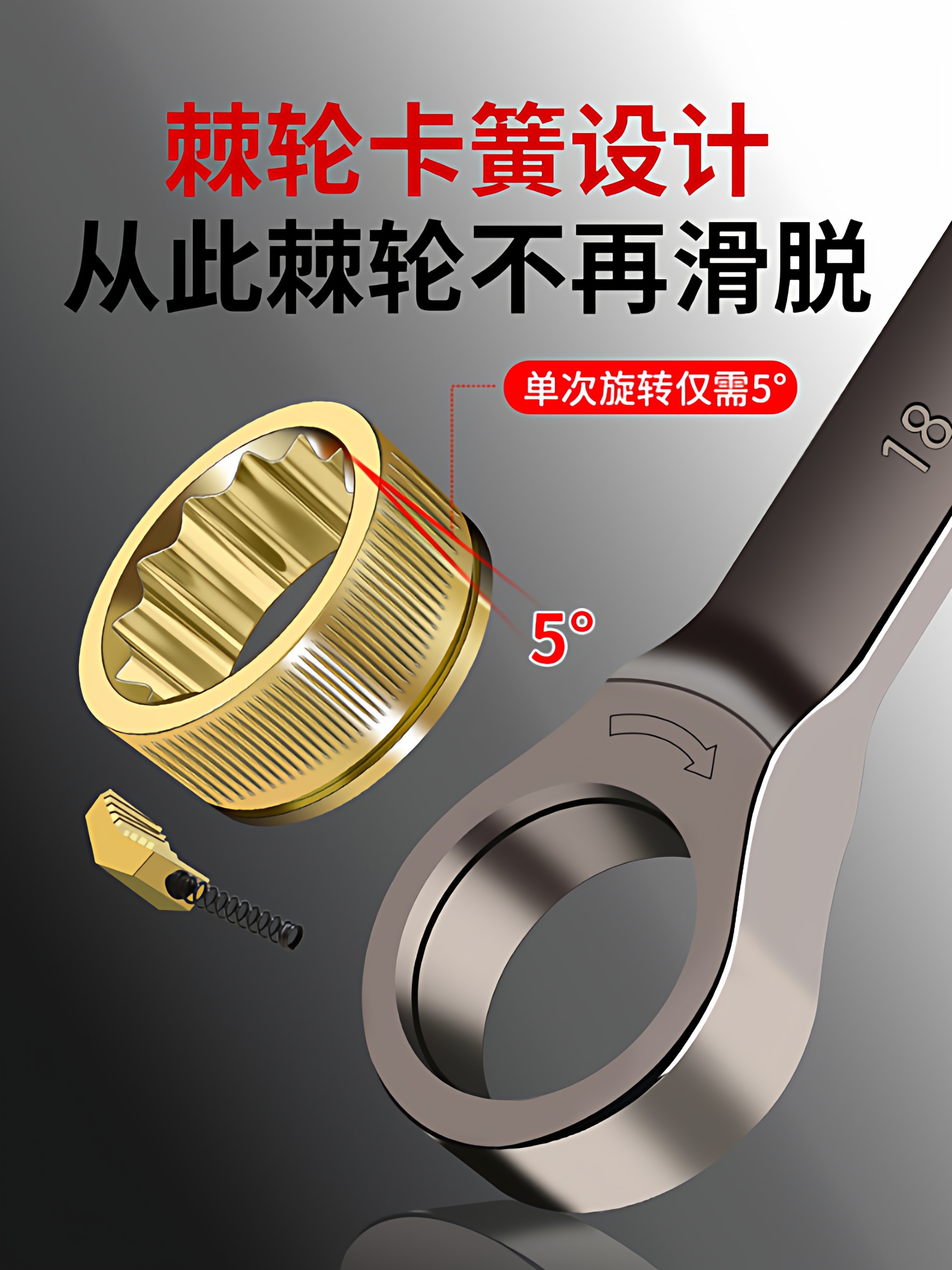 Steel Extension Quick Ratchet Wrench 13mm Two-Way Open-End and Box-End Dual-Head Auto Repair Wrench Tool Set