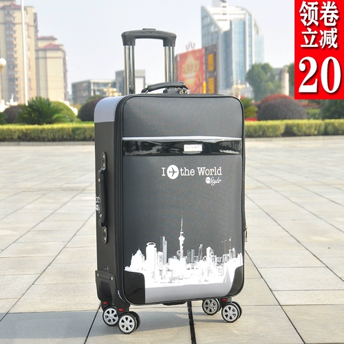 Универсальный чемодан на колесиках, брезент, сумка подходит для мужчин и женщин, ткань оксфорд, в корейском стиле