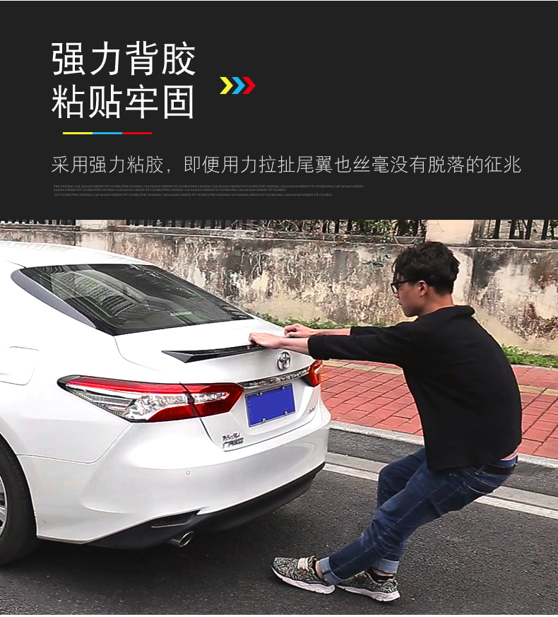 Yigao Áp dụng cho tám thế hệ sửa đổi cánh gió phía sau của Camry 8 thế hệ Đuôi gió tự do sửa đổi và đuôi áp lực gió cố định - Sopida trên cánh lướt gió mazda 3 2020