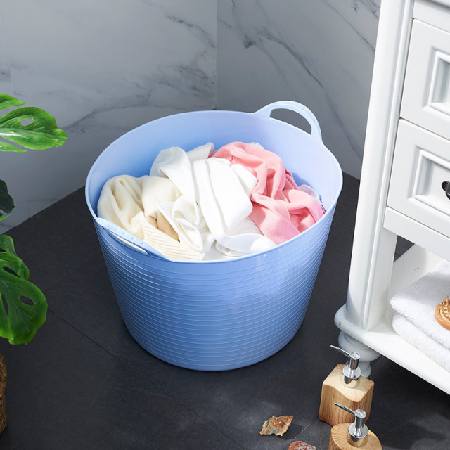 Toy storage bucket storage basket plastic bucket dirty clothes basket baby bath bucket clothes bucket water storage bucket laundry bucket foot wash