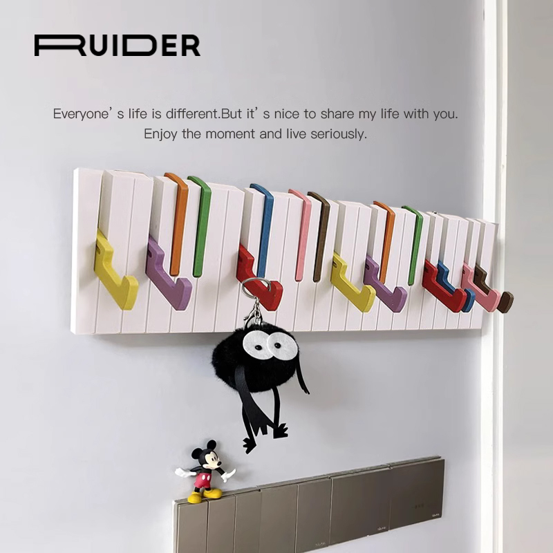 Post-entry hook door post-upholstered creative shelf bedroom hanging clothes hook into door Xuanguan wall Piano Keycoat Hook-Taobao