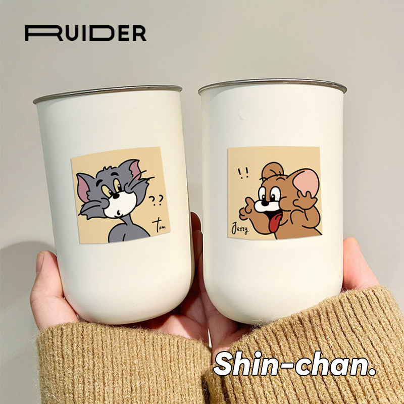 Cat and rat stainless steel gargling cup lovers Home Tooth Tooth Cup Wash Cup Brief for children toothbrushing cup dental vat-Taobao