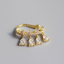 Pure Silver Gilded Earbone Clip Ear Clip Female Without Ear hole Stream Su Advanced Sensory Style Small CrowdDesign Feel Twinkle of the Tea Department