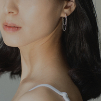 Pure Silver One-piece Spiral Without Pain Ear Clip Woman Without Earhole Superior Temperament Small Crowdcast Earrings Round Face Display Slim Snap