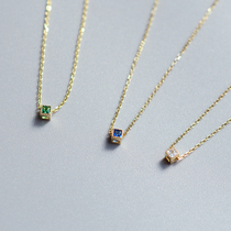 Pure silver gilded mini minimalist slim necklace lock bone chain Womens summer 2021 new niche temperament E501