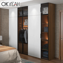 Wardrobe modern simple home bedroom cabinet custom wardrobe hanging wardrobe glass door single door four door big wardrobe