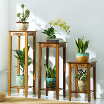 Potted shelf Flower shelf Shelf Shelving balcony Living room Landing Room Floor Room minimalist decoration arrangement Multi-meat multilayer bamboo