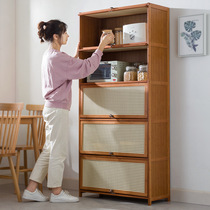 Kitchen Shelve With Floor Multilayer Holding Cabinet With Door Multifunction Cupboard Bowls Chopsticks Dish Saucepan Electric Locker