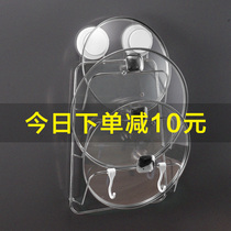 Suction cup pot cover rack Stainless steel cutting board rack punch-free pot cover rack Household kitchen storage rack Wall hanging