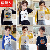 Nanjiren boy long-sleeved T-shirt spring and autumn childrens pure cotton bottoming shirt big boy baby autumn dress foreign style top autumn style