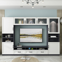 Yiyi non living room glass TV cabinet modern simple small apartment combination wall cabinet wall hanging cabinet multi-function customization