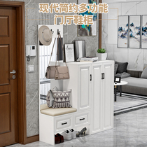 Simple modern hall cabinet mirror cabinet locker custom entrance cabinet entrance dressing mirror Locker shoe stool shoe stool