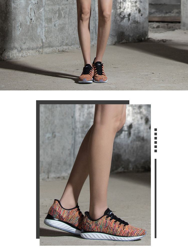 Giải phóng mặt bằng giày Li Ning giày nữ mùa thu giày chạy bộ đích thực lưới thoáng khí giày du lịch bình thường bị hỏng mã chạy giày - Giày chạy bộ giày xtep