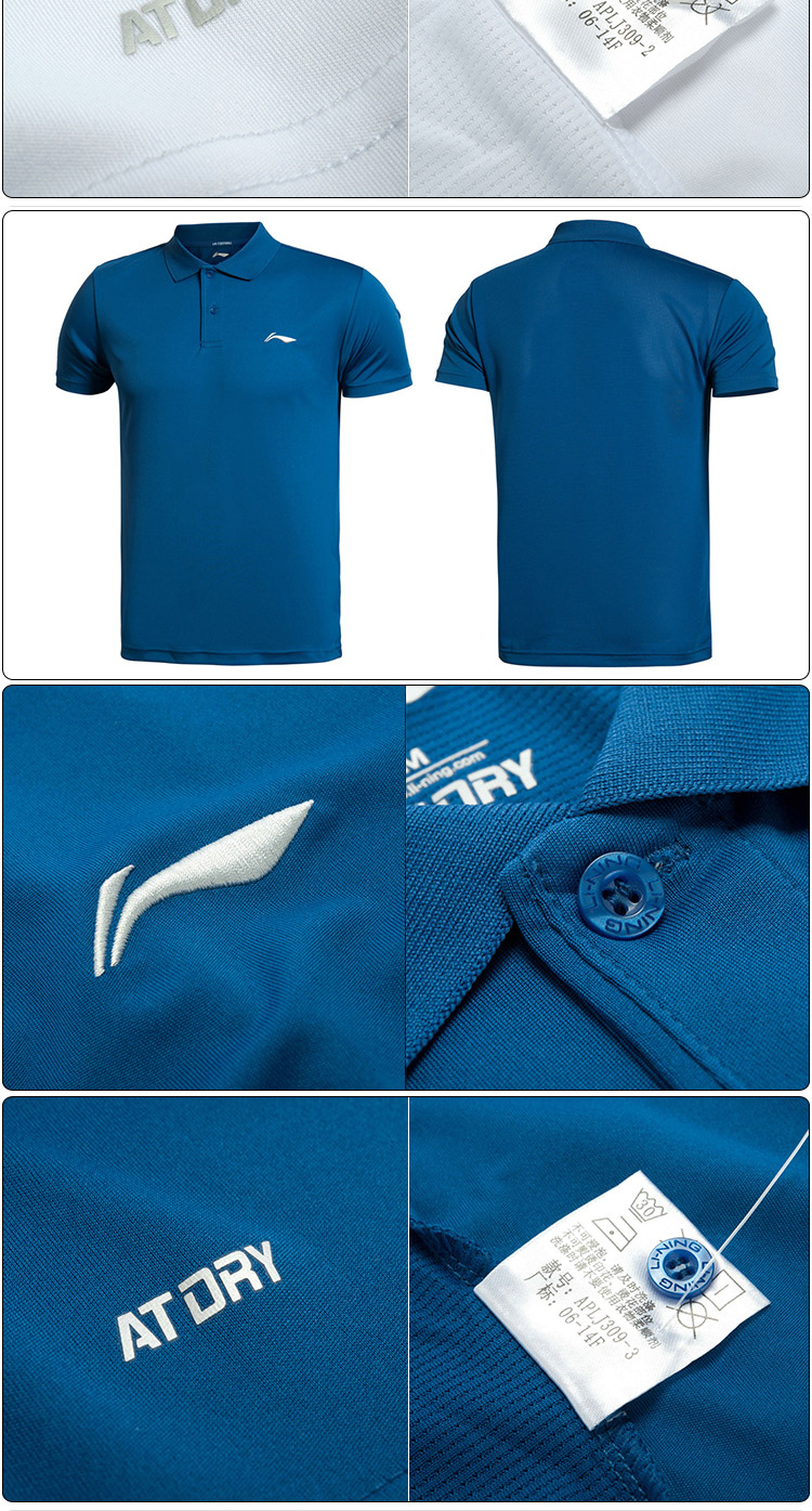 Li Ning thể thao ngắn tay T-Shirt nam POLO áo 2018 mùa hè mới nhanh khô thể thao thoáng khí đích thực ngắn T áo sơ mi áo nam polo
