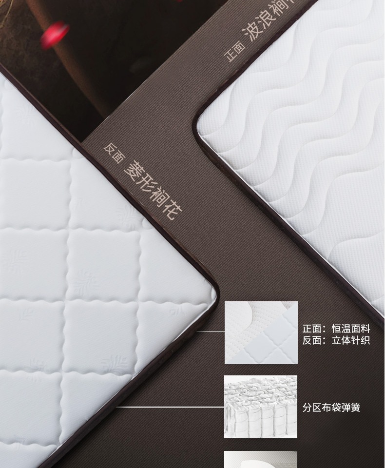 Hồng Kông sao latex nệm dừa tự nhiên mét cọ ngân sách 1.8m1.5 độc lập xuân Simmons Flex kép - Nệm đệm lò xo