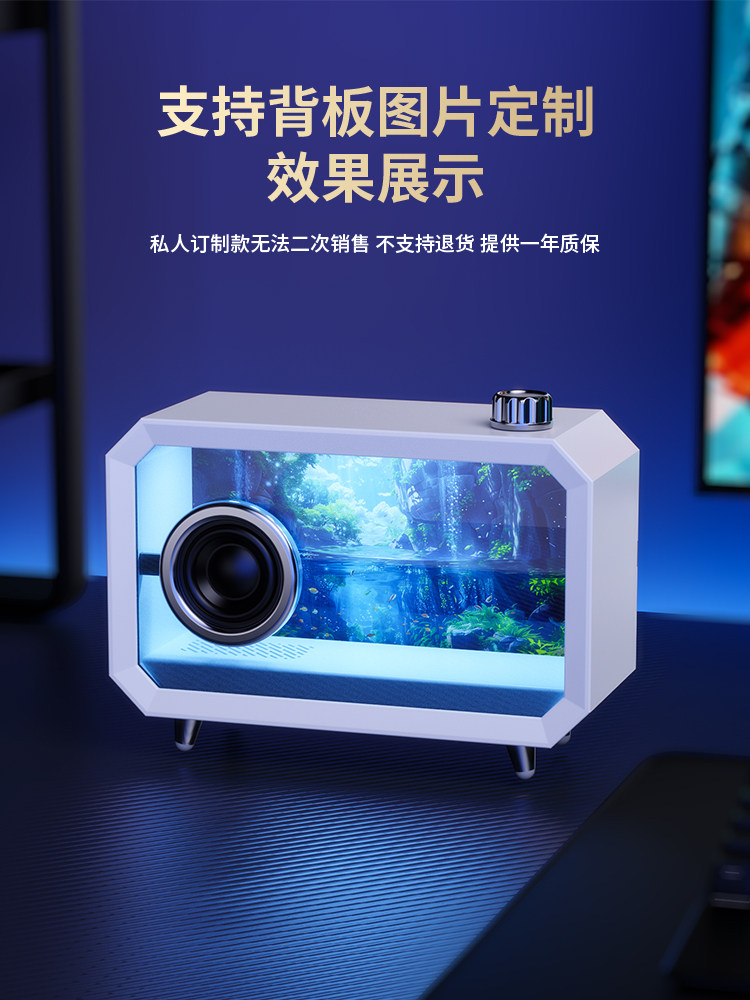 Desktop Gaming Computer Speakers Wired Desktop Home Subwoofer Bluetooth Speaker Ornament Atmosphere Light Gift for Girls