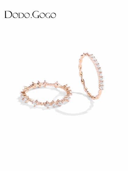 여성용 Dodogogo Joint Ring Light Luxury Niche Design Set Index Finger Ring Internet Internet Fashion Personality Circle Ring