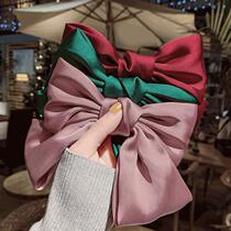 Korean big bow hairclip back head hair accessories red hair card adult headdress clip female cute girl clip