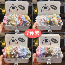 20 Large intestine Hairband S a set of hair rubber band head rope hair accessories female Yu Shuxin with plaid headgear