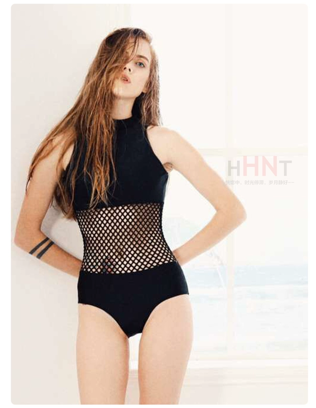 HHNT2019 khí chất phong cách kỳ nghỉ retro mới là mỏng trước phụ nữ áo tắm tam giác gợi cảm bảo thủ - Bộ đồ bơi One Piece