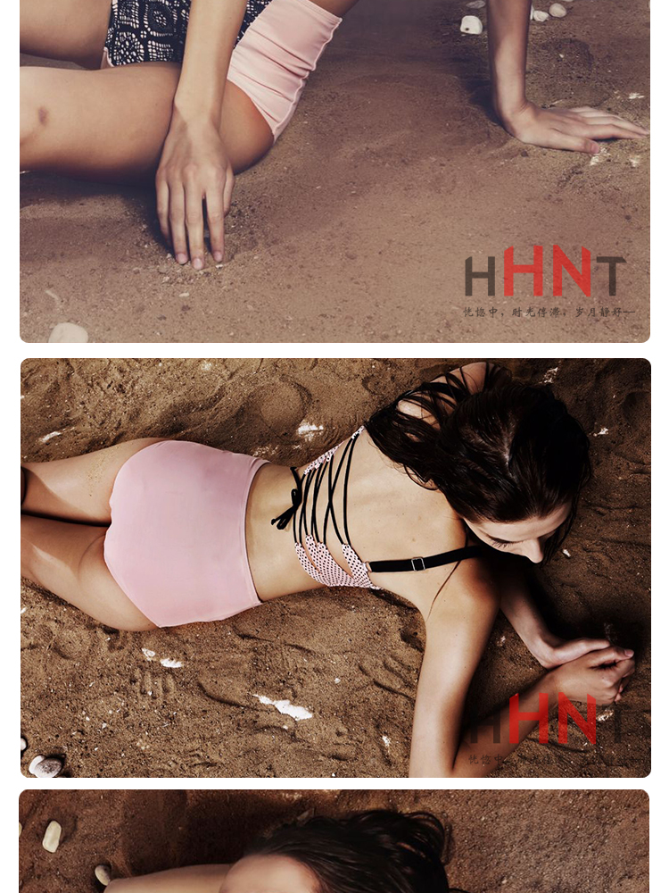 HHNT tập hợp ngực nhỏ lưng nơ bằng thép tấm dày ngực chia đôi bikini gợi cảm áo tắm nữ - Bộ đồ bơi hai mảnh bikini 2 mảnh