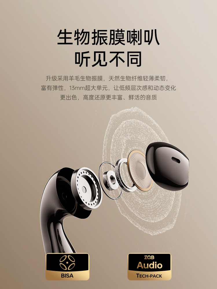Bluetooth Headset New Model 2025 Wireless for Men and Women High-End Sound Quality Sports Long Battery Life Large Capacity Zengqianqi