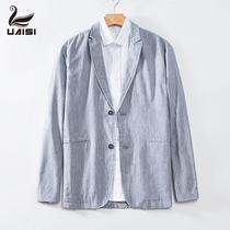 UAISI Youace 2021 Spring and Autumn New Men's Cotton and Hemp Suit Men's Casual Coat Large Size Men's Fashion