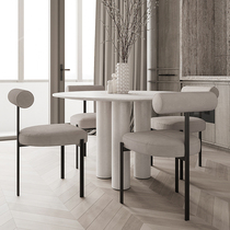 Modern Minimalist Dining Chair Home Chair Nordic Metal Chair Computer Leaning Back Chair-Like Board Room Negotiating Chair Extremely Simplified Makeup Chair