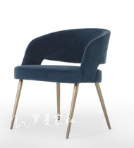 American Solid Wood Cloth Art Fashion Dining Chair Book Room Chair Brief Modern Casual Chair Hotel Café Negotiation Chair