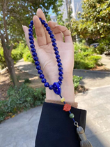 Mima ornaments Afghan natural lapis lazuli handheld calm and self-sufficient happiness longevity and health