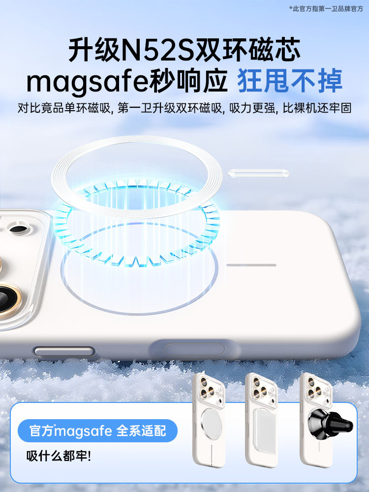 Platinum New Model Case for Apple 17 Pro Max iPhone 16 with Lens Film, Magsafe Magnetic, 15 Pro Ice-Cooling, 14 Protective Case, 13 Liquid Silicone, Air Full-Coverage Anti-Drop Case
