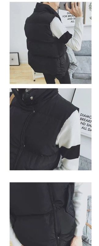 Mùa thu đông nam phiên bản Hàn Quốc của cổ áo xuống cotton vest thanh niên phù hợp với bánh mì dày áo ba lỗ gym