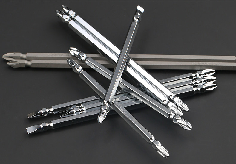 Сверло 福冈电动十字批头德国超硬s2双头一螺丝电批头带磁性强磁特级披头