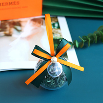 Flower half-Li crystal ball wedding candy box transparent round ball candy box wedding forest green sugar box New 2021