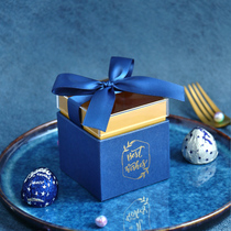 Huahanli starry sky blue candy box Net red hand gift candy creative transparent acrylic cover portable sugar box