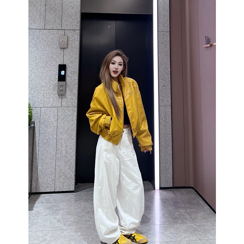 Fuyan Ginger Yellow Jacket for Women 2026 Spring and Autumn New Style Super Nice Retro Versatile Casual Couple Tops