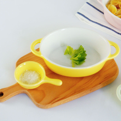 Love graces and colorful candy color ceramic bowl of Korean household ears for job microwave oven for 400 ml