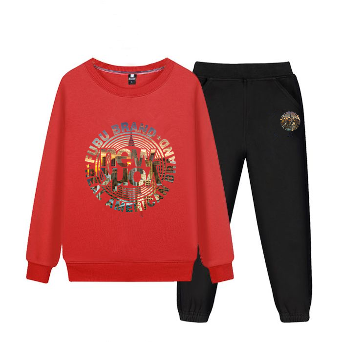 Fat children's clothes are weighed and new in spring and autumn new children 15 size set long sleeve T - shirt clothes Han tide