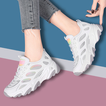 Daddy shoes womens spring 2021 new mesh shoes casual breathable hollow student Korean version of the all-match running sneakers