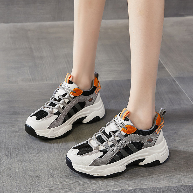 Fried street daddy shoes women's ins trend 2021 new autumn all-match casual shoes slimming sports shoes soft-soled running shoes