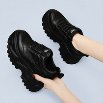 Small white shoes womens casual sports thick bottom inner heightening small travel white all-match old man 2022 new summer