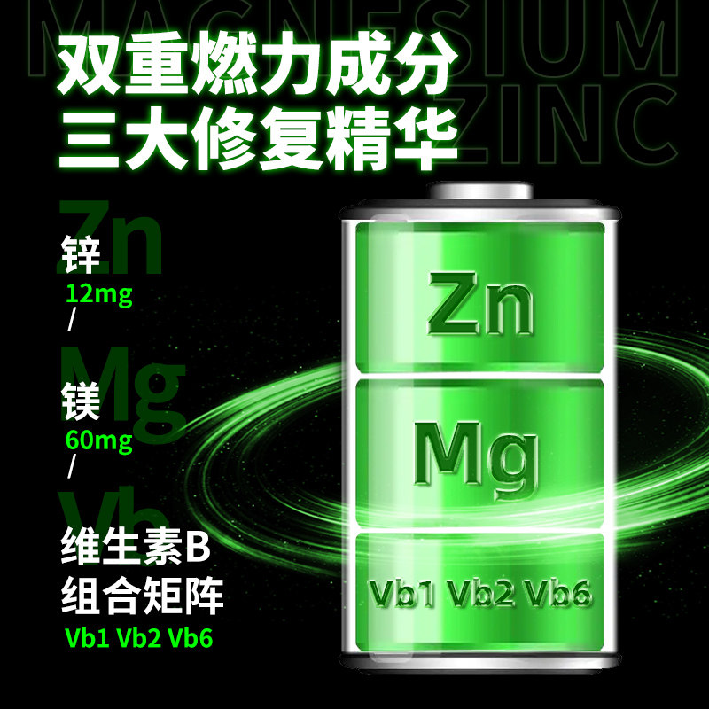 Zinc and Magnesium Tablets for Men, Testosterone Boosting Multi-Vitamin Fitness Supplement, Official Flagship Store Genuine Multi-Element Zinc and Selenium Tablets