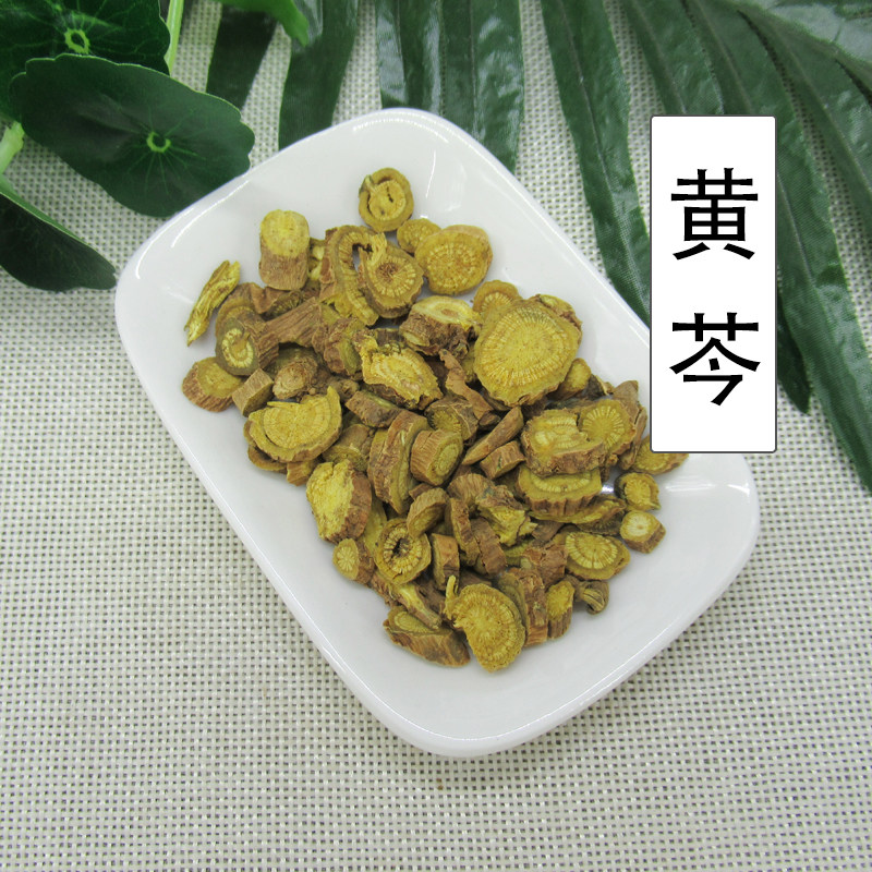 500g Baikal skullcap Chinese herbal tea yellow cress yellow cress yellow cress sheet Baikal skullcap root for another sale of honeysuckle Forsythia Three Notes