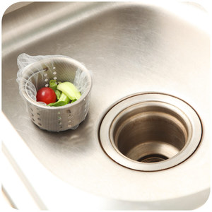 100只厨房水槽过滤网防堵垃圾网袋