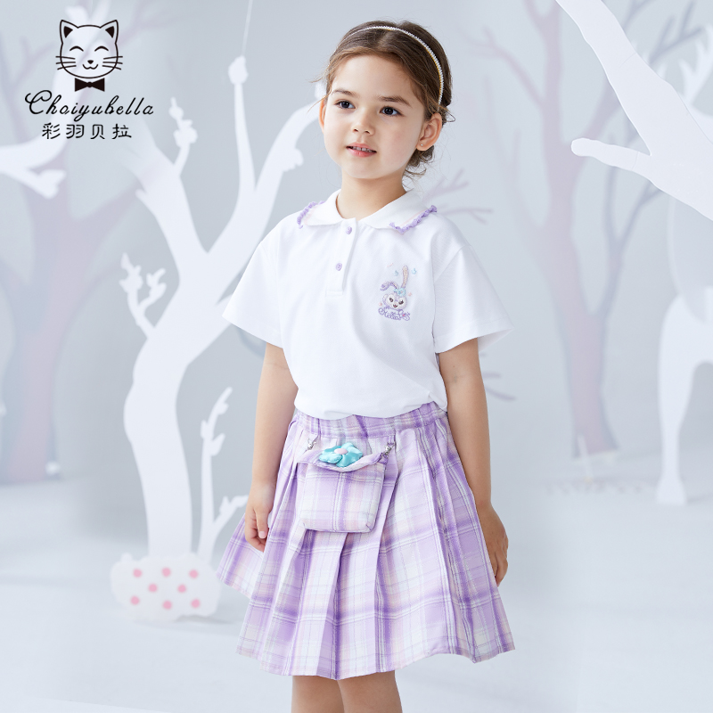 Girl Suit 2022 New JK Dress Children Star Della Dress Two Sets Student Girls Academy Wind Summer Dress