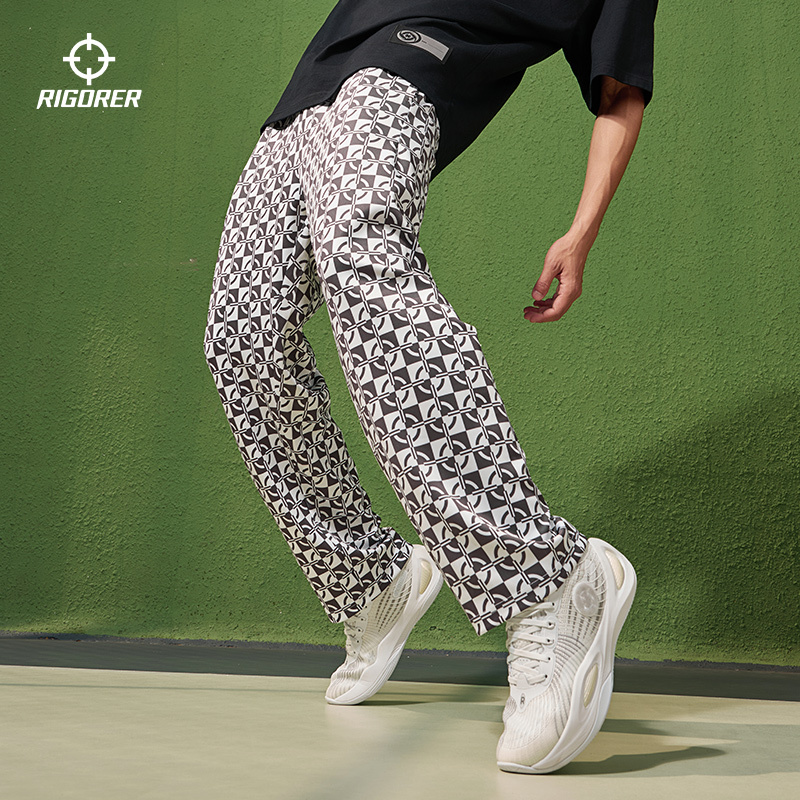 Super Popular Style | Zunzhe Floral Print Full-Length Pants for Men, Spring Trendy American-Style Sports Straight-Leg Basketball Pants