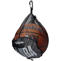 Wilson Wilson NBA basketball bag for black portable collection bag with hooks for ball