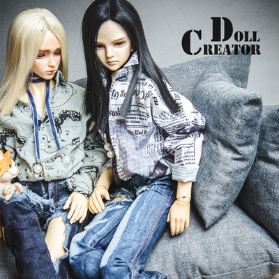 taobao agent [D.C] BJD doll autumn new product daily set shirt BF wind casual jeans 4 points 3 points SD