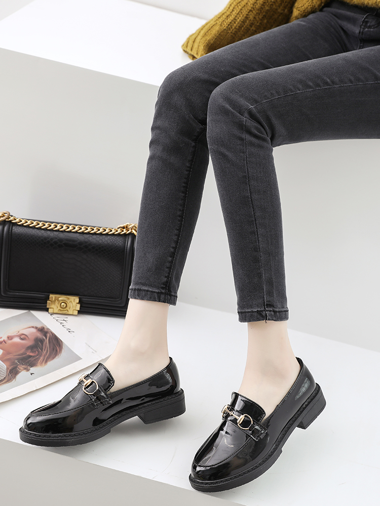 British style small leather shoes women's Japanese jk spring new 2022 autumn and spring all-match flat loafers student single shoes trend